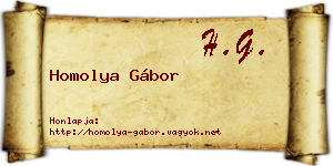 Homolya Gábor névjegykártya